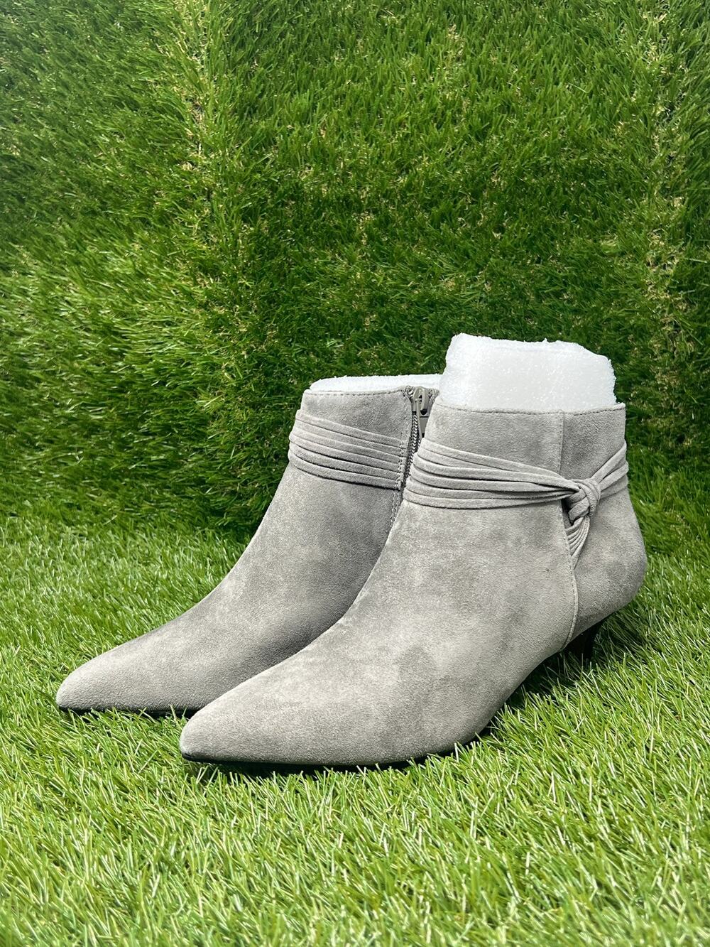 Bella Vita Women's 6M Jani Gray Ankle Boots Leather